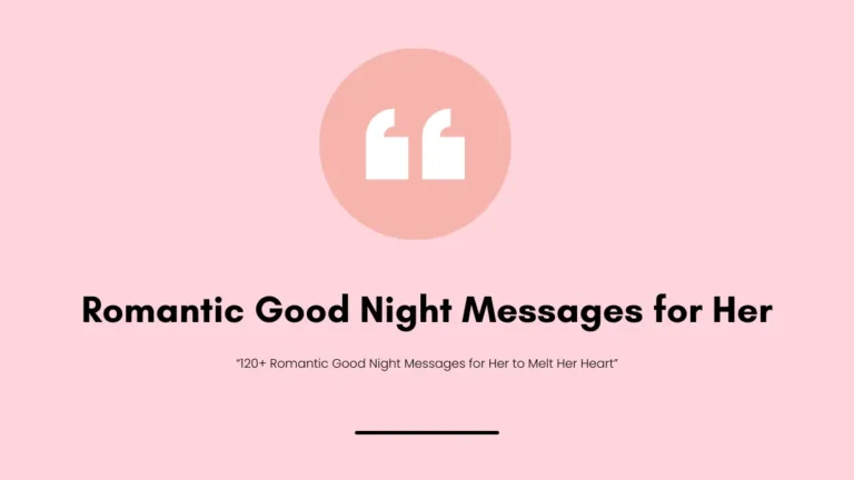 Romantic Good Night Messages for Her