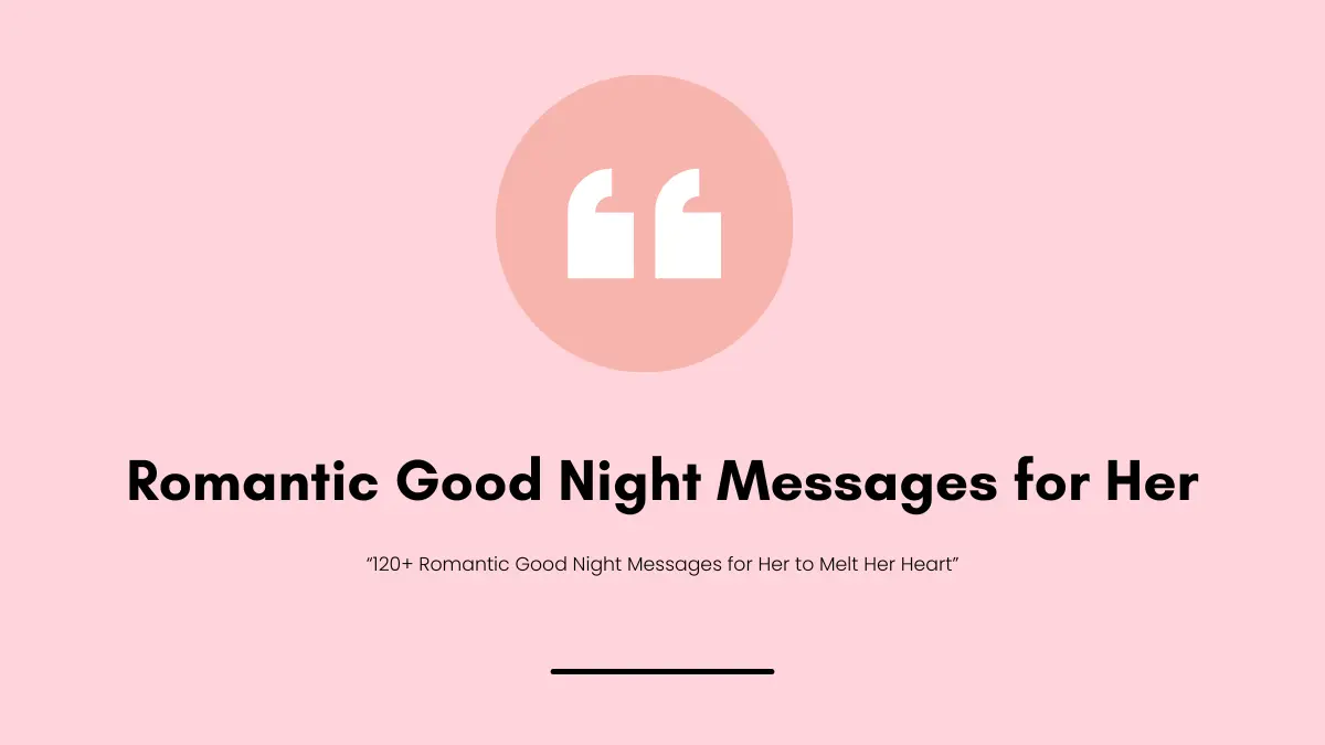 Romantic Good Night Messages for Her